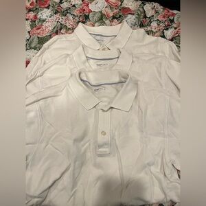 gap kids boy’s white uniform polo short sleeve shirts LOT OF 3
